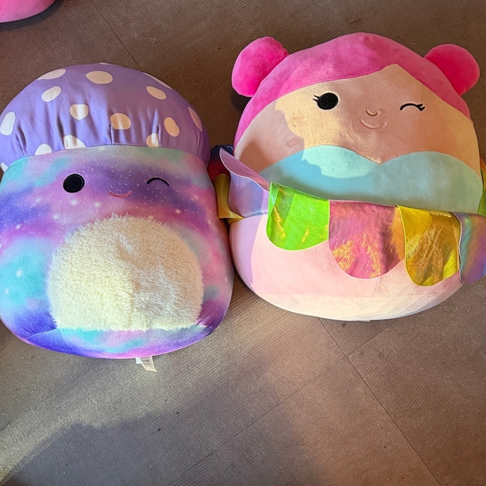 Squishmallows Mushroom and Dancer Plush Toy - Soft Squishy Kids Pillow